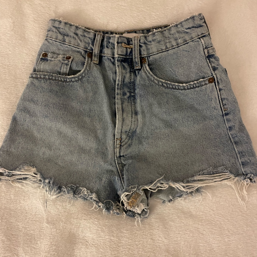 Zara Denim Jean Shorts High Rise
